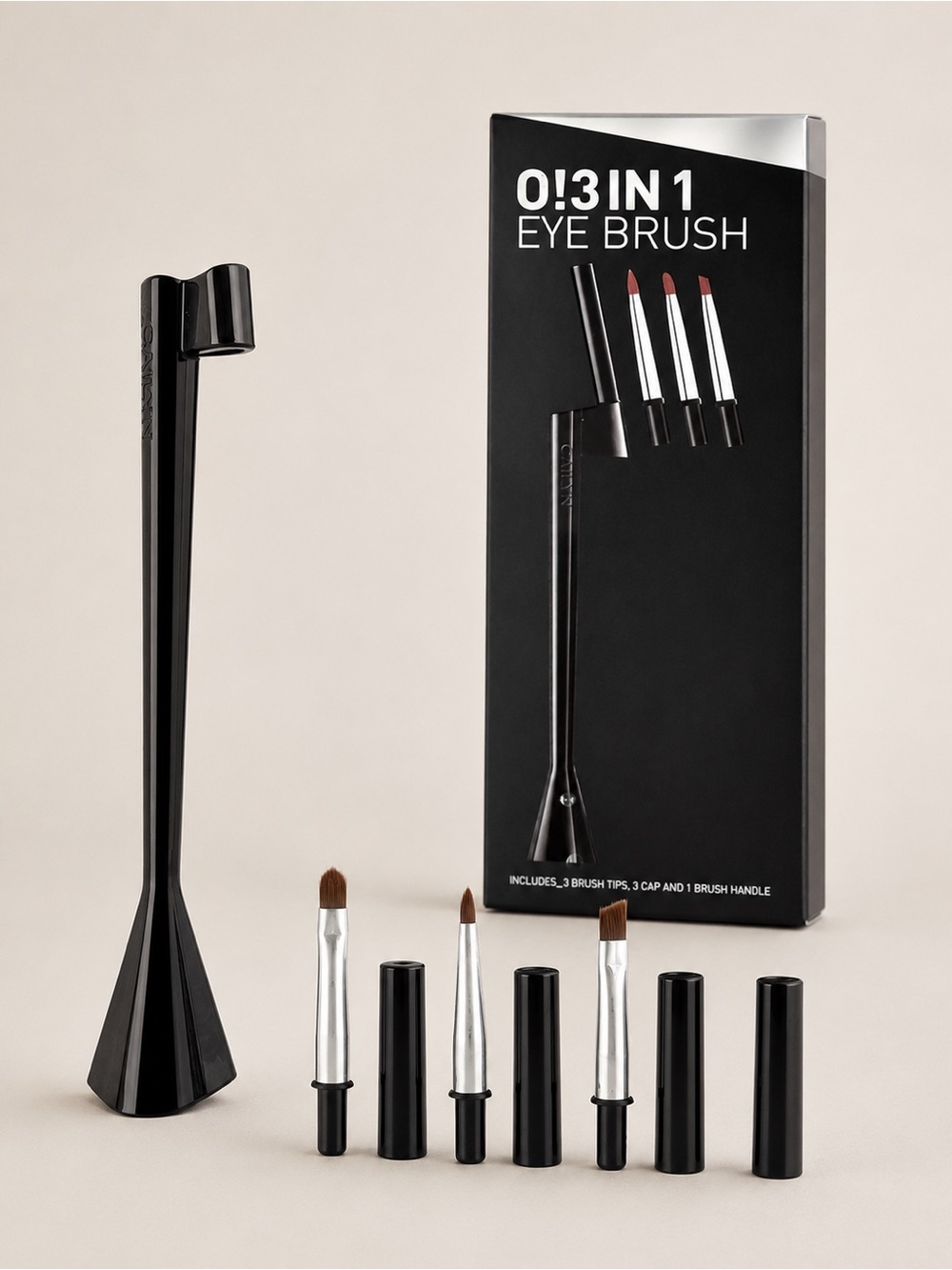 Cailyn O! 3-in-1 Retractable Eye Makeup Brush Set New in Box